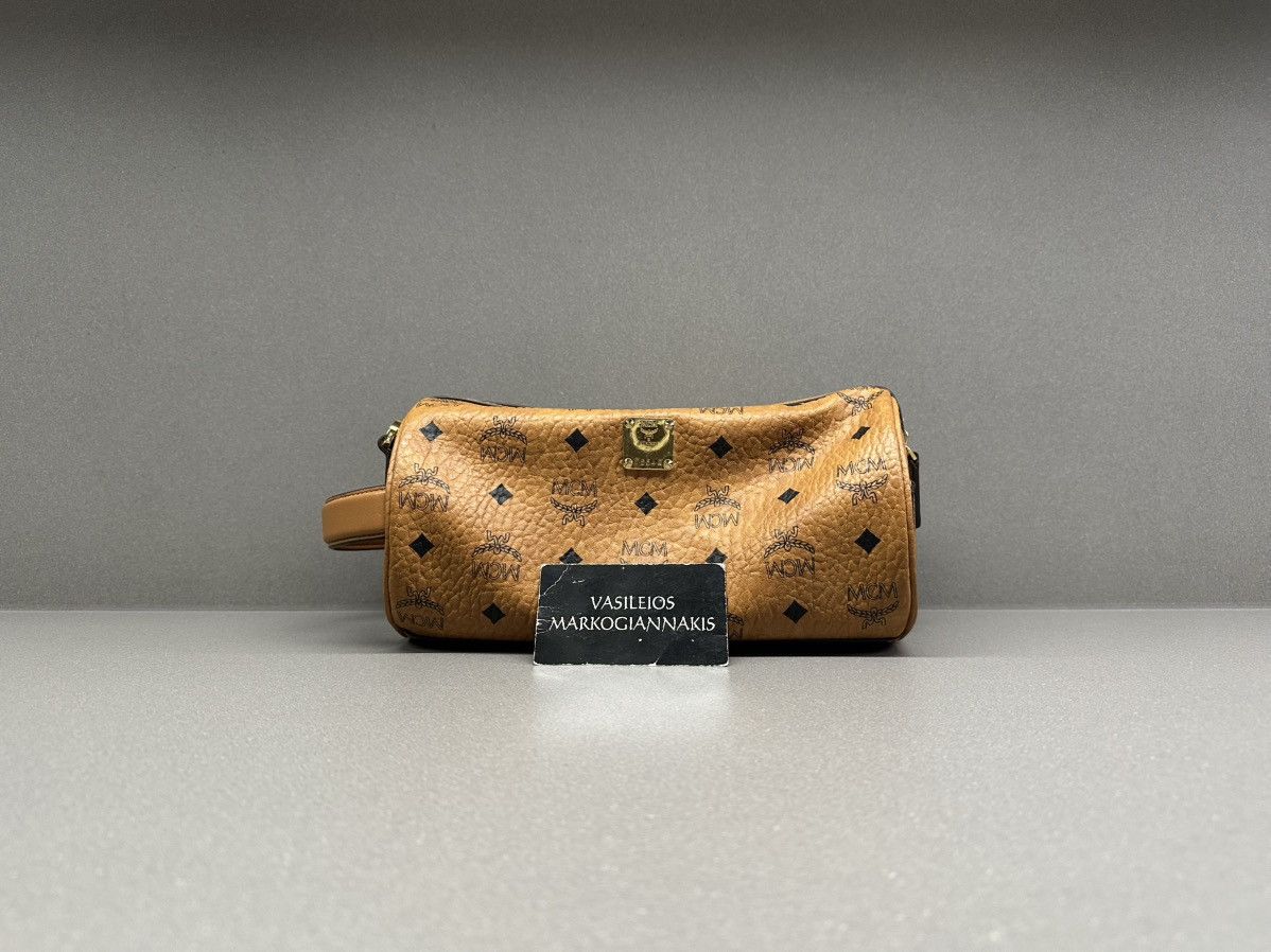 MCM MCM Visetos klassik Barrel Crossbody Cognac Size ONE SIZE - 1 Thumbnail