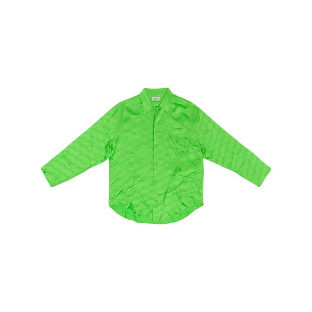 Balenciaga o1la1rc1a1024 BB Monogram Minimal Shirt in Apple Green Size XS / US 0-2 / IT 36-38 - 1 Thumbnail