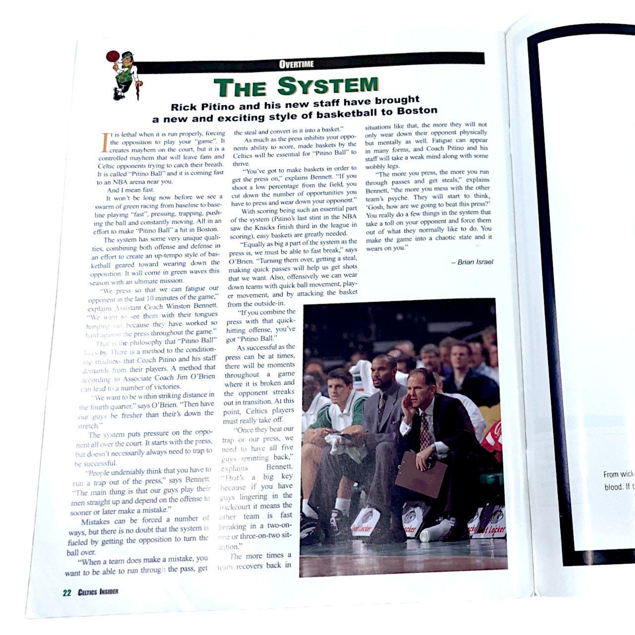 NBA Boston Celtics Insider Magazine November 1997 w Rick Pitino Size ONE SIZE - 9 Thumbnail