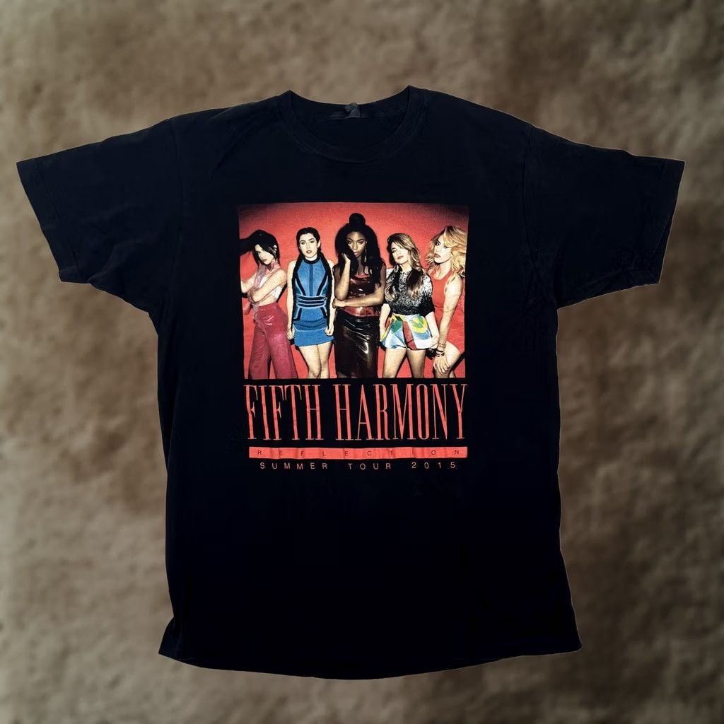 Tultex Fifth Harmony Reflection Summer Tour 2015 T-Shirt Mens M Black Concert Band Size US M / EU 48-50 / 2 - 1 Thumbnail