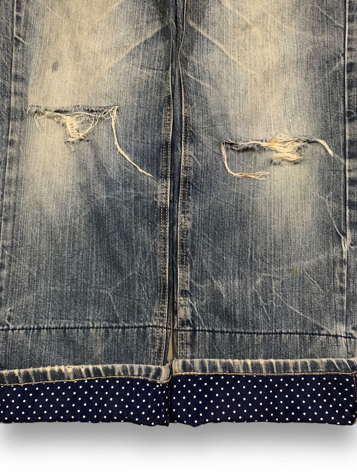 14th Addiction Vintage Japanese Brand Double Waist Mud Wash Distress Jeans Size US 32 / EU 48 - 8 Thumbnail