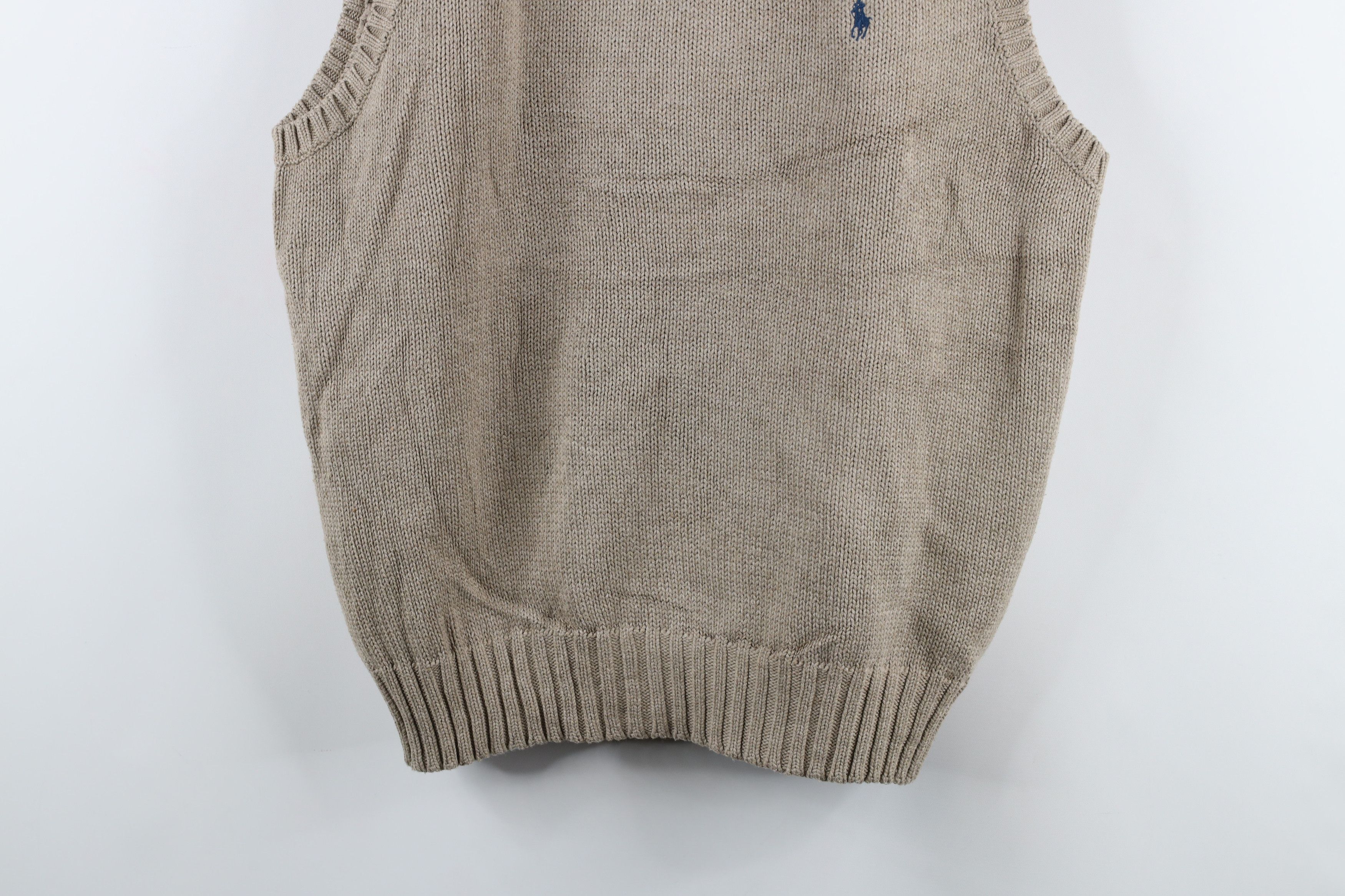 Polo Ralph Lauren Vintage 90s Ralph Lauren Knit V-Neck Sweater Vest Beige Size US L / EU 52-54 / 3 - 3 Thumbnail
