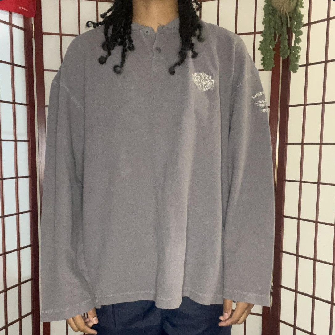 Harley Davidson Vintage Harley Davidson Thermal Long Sleeve Shirt Size US XL / EU 56 / 4 - 1 Thumbnail