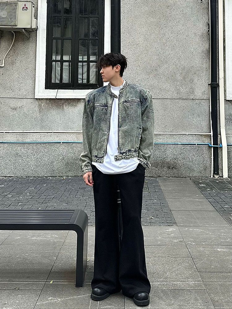 Japanese Brand × Vintage Vintage Washed Distress Zipper Jacket Size US XL / EU 56 / 4 - 6 Thumbnail