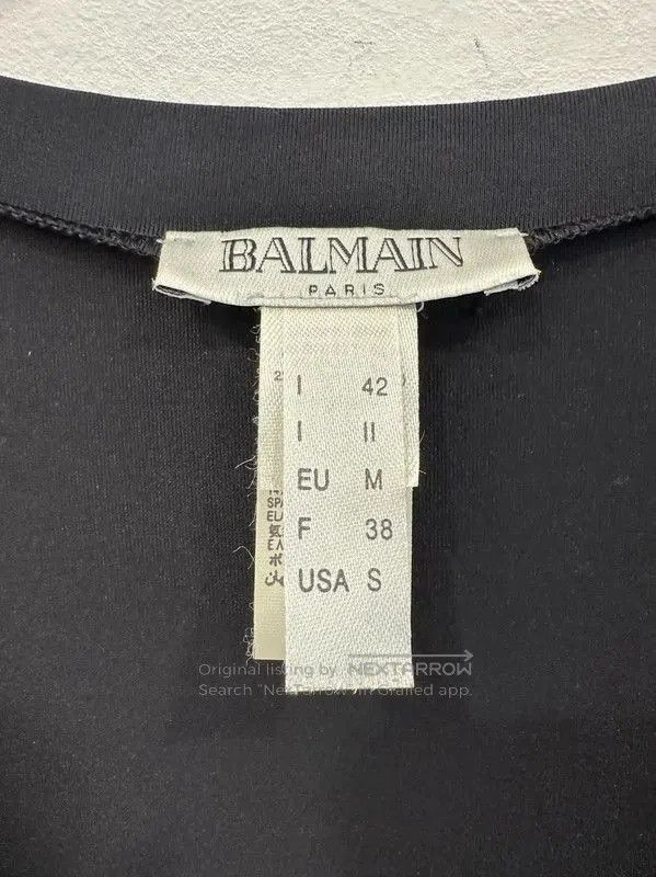 Balmain Balmain Black Cotton T-Shirt for Women . Size M / US 6-8 / IT 42-44 - 3 Thumbnail