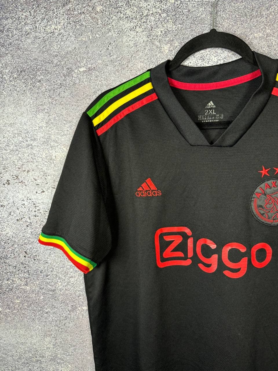 Vintage MARLEY Vintage AJAX 2021/22 Third Fan Soccer Jersey Size US XXL / EU 58 / 5 - 2 Thumbnail