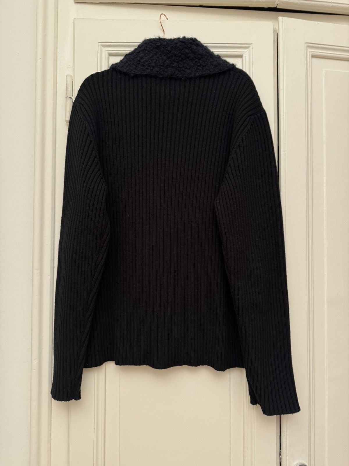 Jil Sander JIL SANDER cardigan with detachable collar in eggshell Size US L / EU 52-54 / 3 - 6 Thumbnail