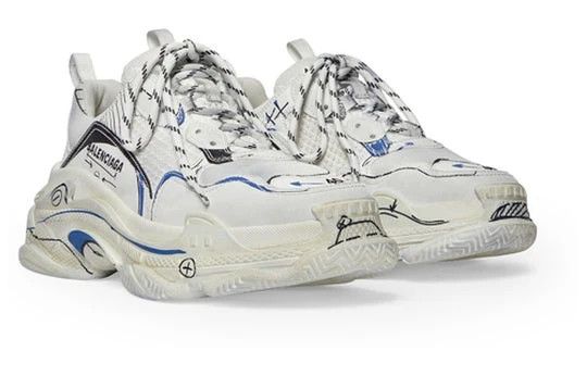 Balenciaga o1mt1gz0924 Triple S Sketch Sneaker in Multicolor Size US 12 / EU 45 - 3 Thumbnail