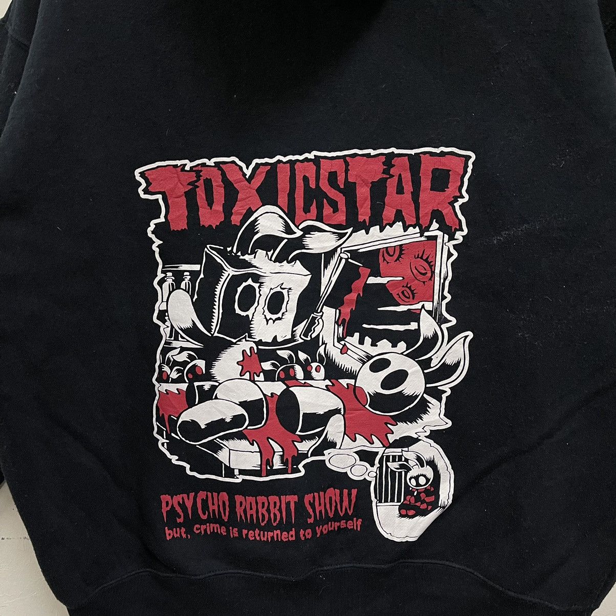 Japanese Brand Toxic Star Psycho Rabbit Show Hoodie Zipper Size US L / EU 52-54 / 3 - 4 Thumbnail
