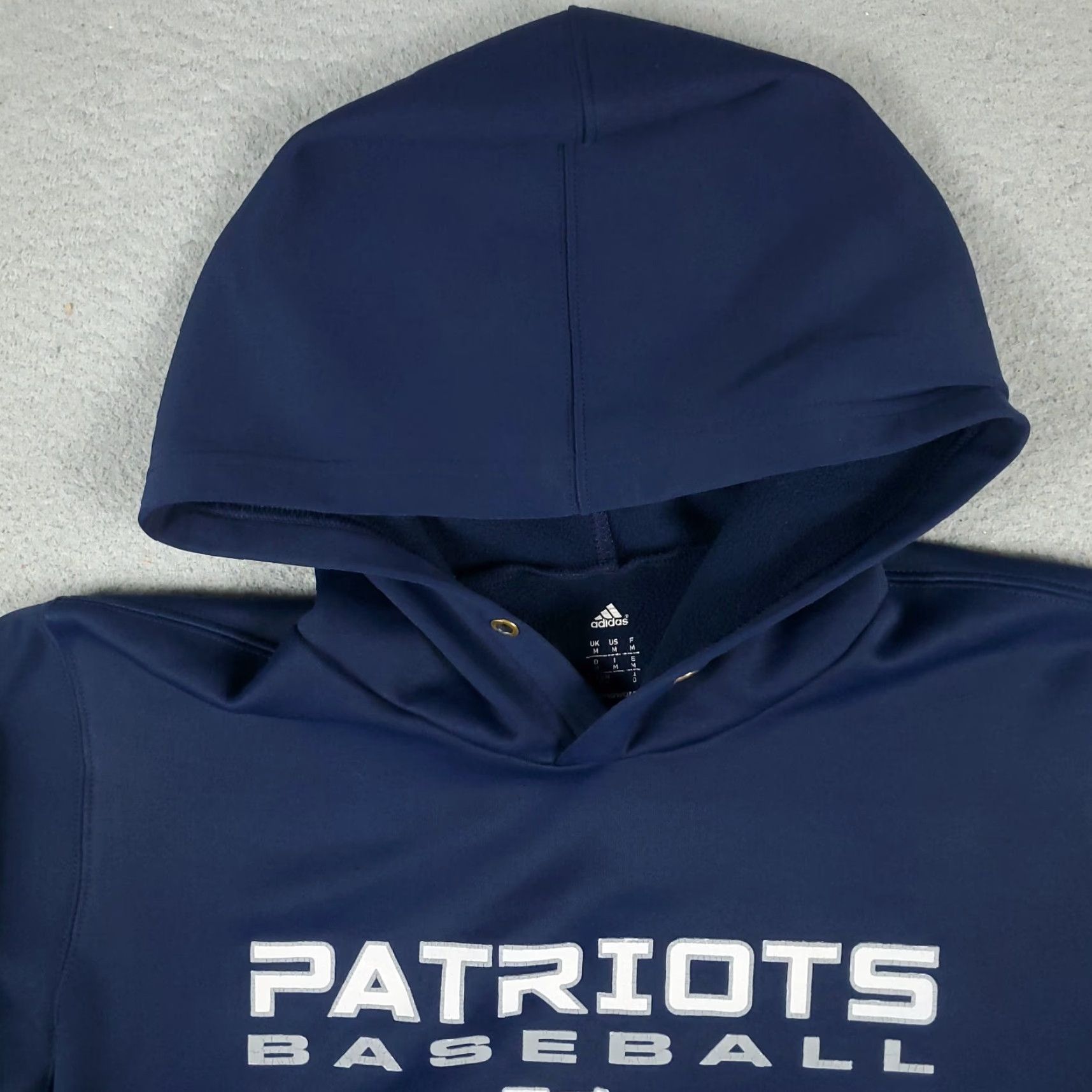 Adidas Adidas Blue Patriots Baseball Pullover Hoodie Size Medium Size US M / EU 48-50 / 2 - 2 Thumbnail