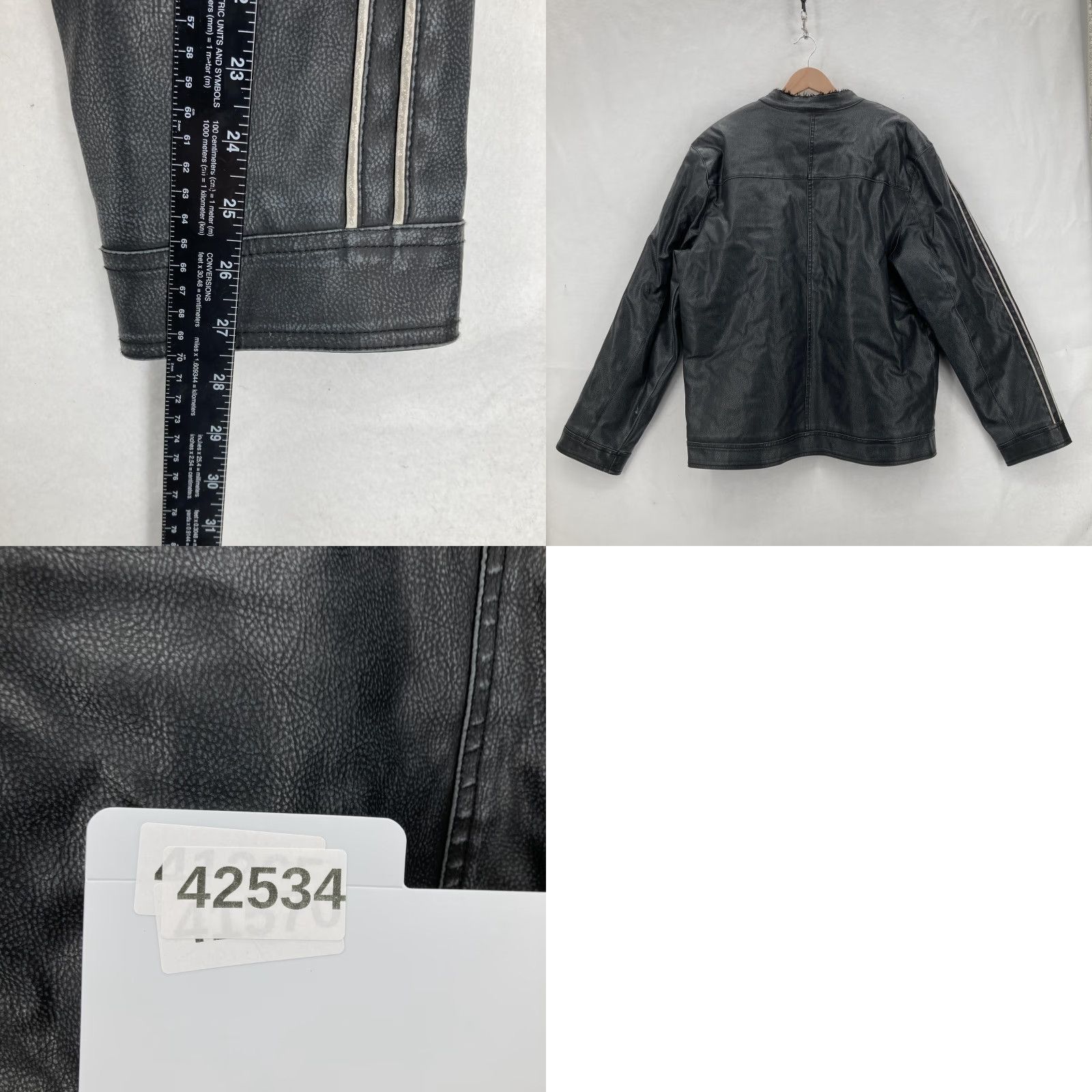 Vintage VINTAGE Buckle BKE Jacket Mens XL Black Faux Leather Sherpa Lined Moto Biker Size US XL / EU 56 / 4 - 8 Thumbnail