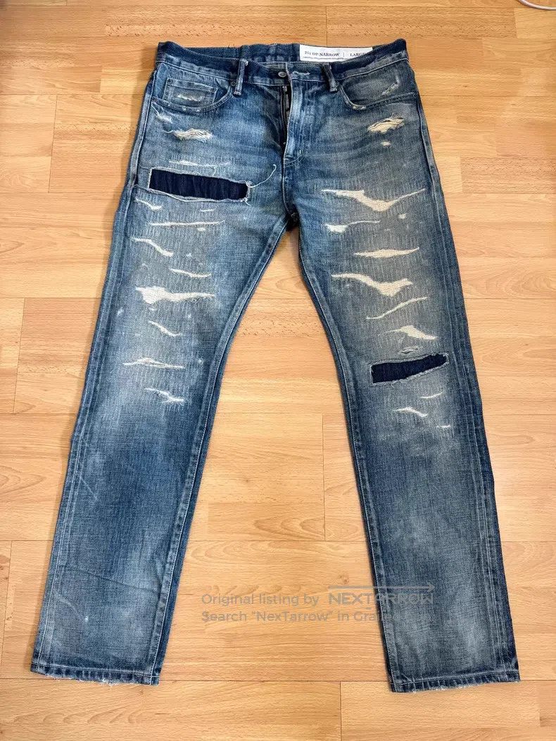 Neighborhood Neighborhood size L Ripped Destroyed Scratch Denim Jeans Size US 27 - 1 Thumbnail