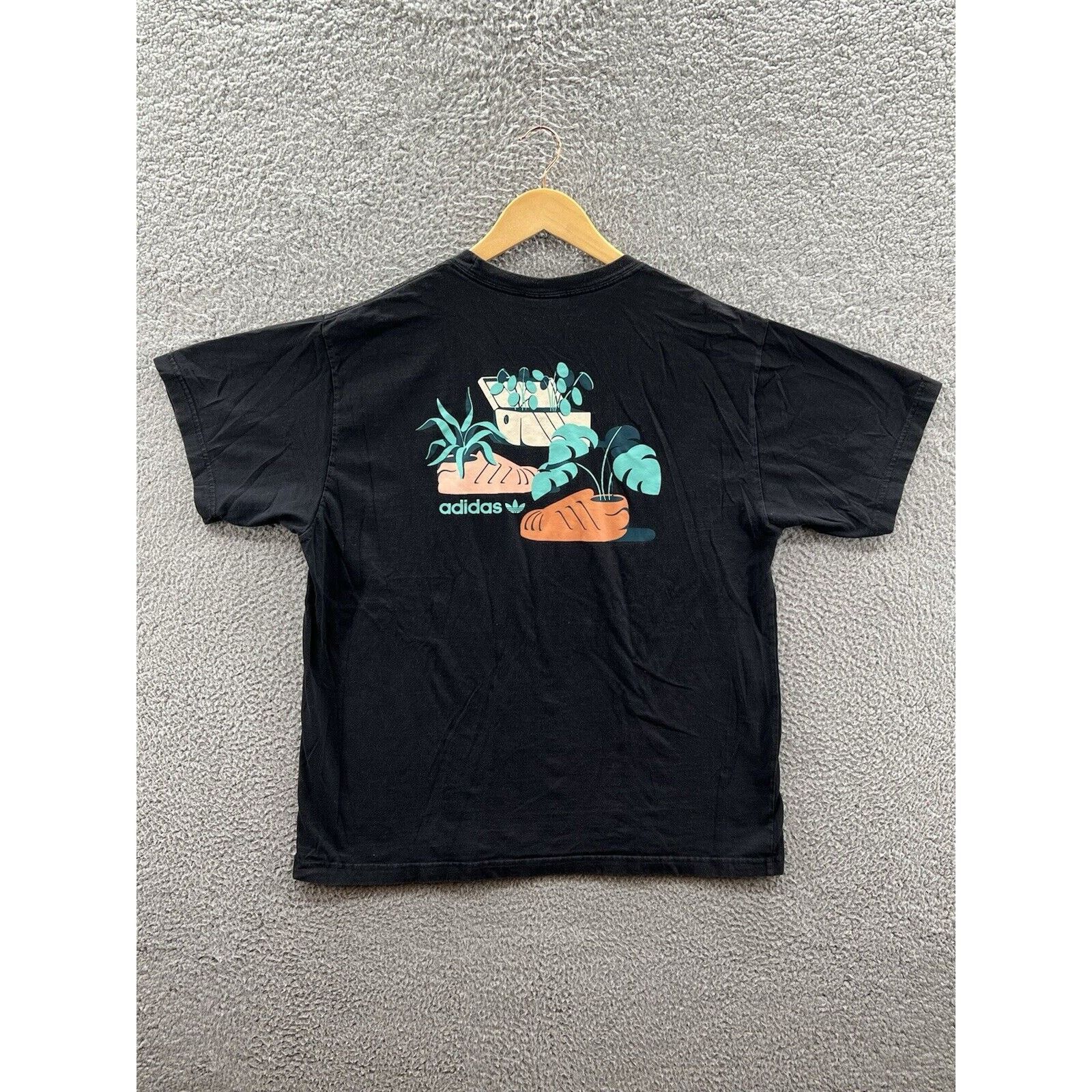 Adidas Adidas Shoe Planter Black Men’s T-Shirt Size XL Size US XL / EU 56 / 4 - 2 Thumbnail