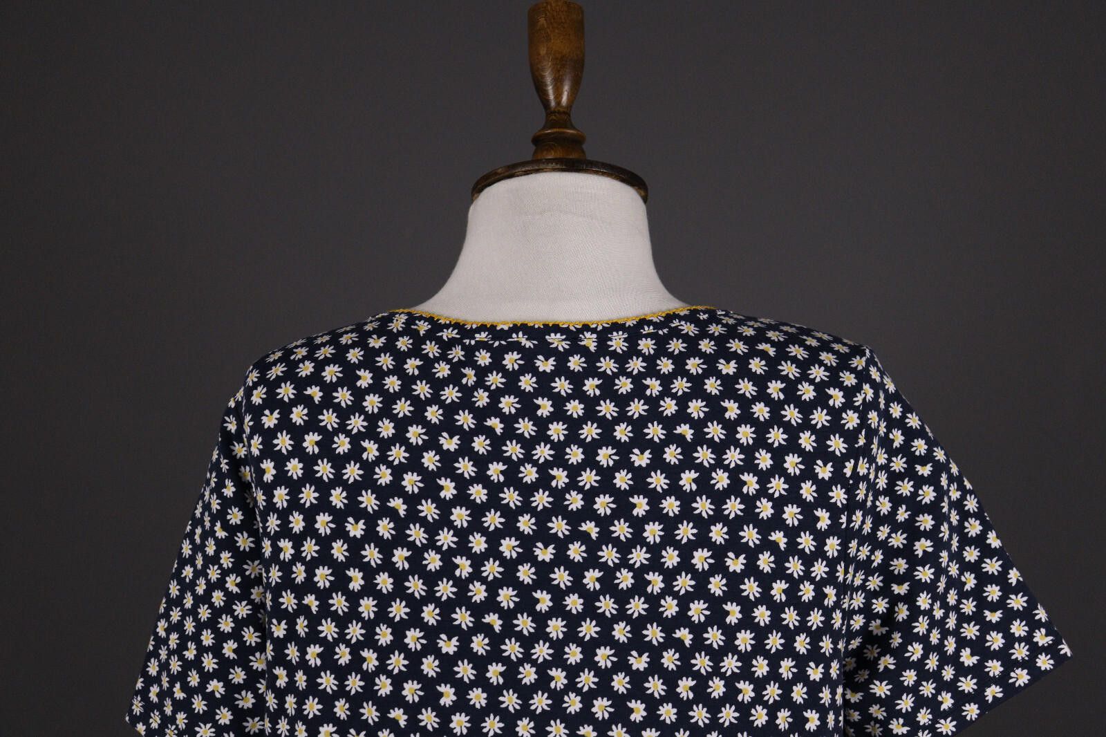 Designer Deerberg by Oska Blue Floral Short Sleeve Top Shirt Size S Size S / US 4 / IT 40 - 6 Thumbnail