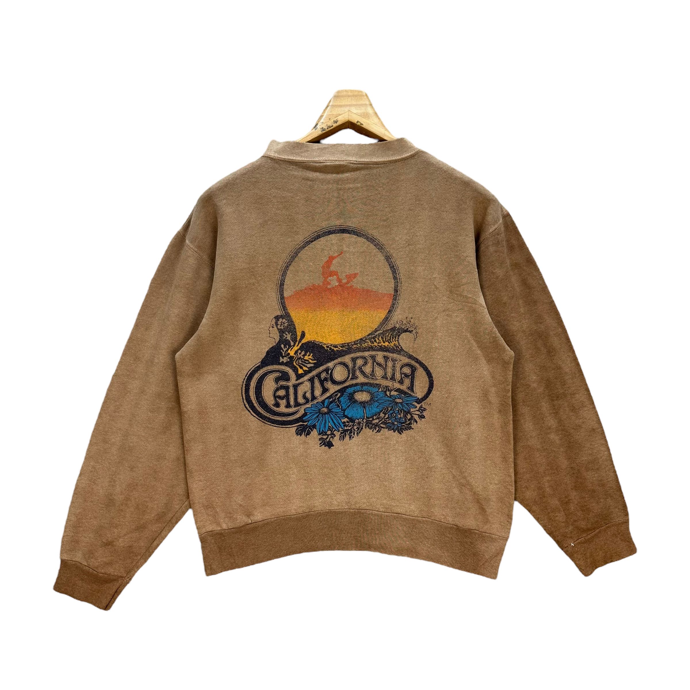 Vintage TRASHED🔥 CALIFORNIA SURFING GRAPHIC SWEATSHIRTS #8431-008 Size US S / EU 44-46 / 1 - 1 Thumbnail