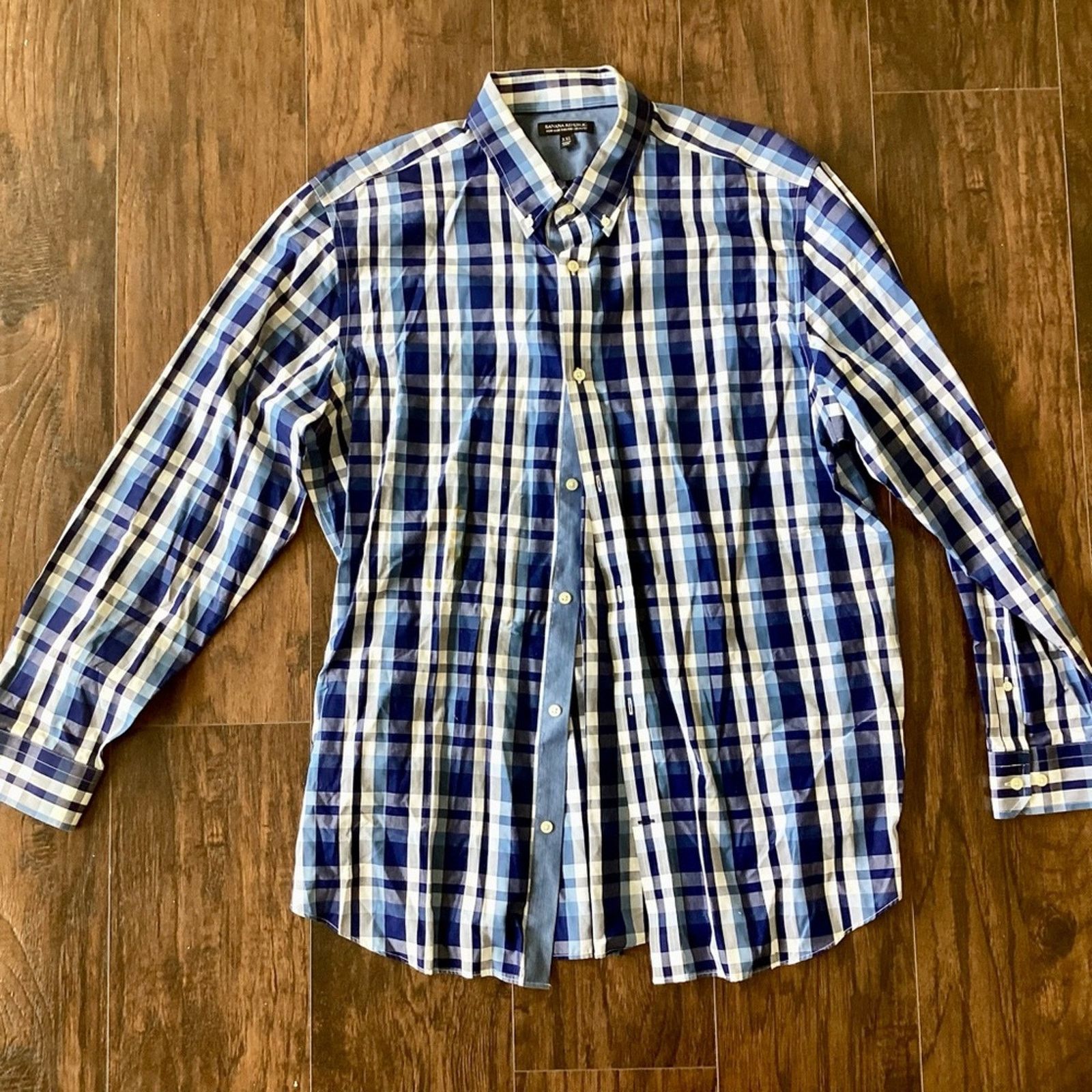 Banana Republic Banana Republic Non-Iron Slim Fit Button Down Size US XXL / EU 58 / 5 - 2 Thumbnail