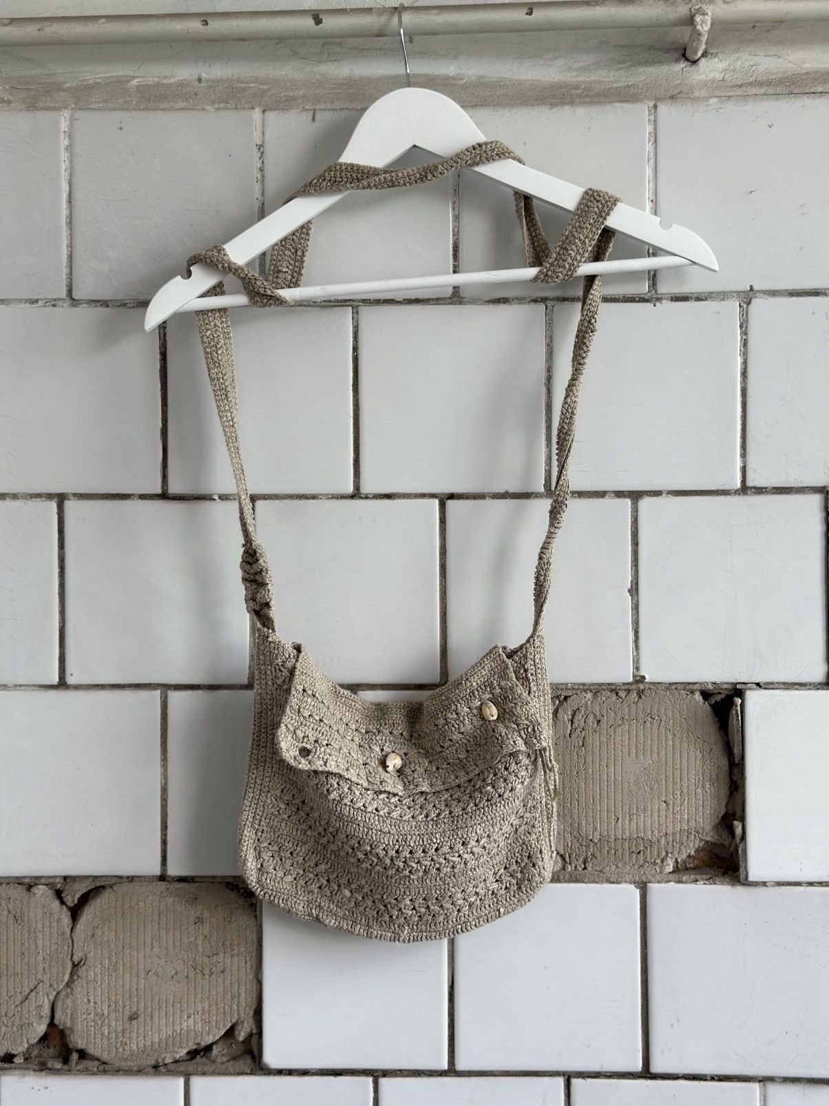 Japanese Brand Vintage Japanese Style Knit Shoulders Bag Y2K 00s USA Size ONE SIZE - 2 Thumbnail