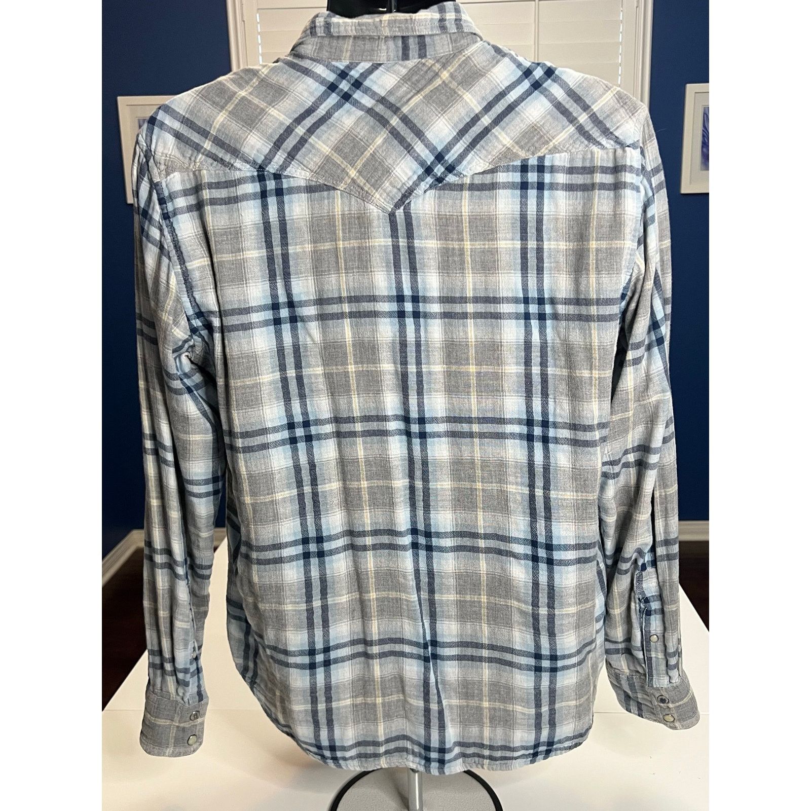 Lucky Brand Lucky Brand Classic Fit Western Pearl Snap Shirt Large Plaid Size US L / EU 52-54 / 3 - 2 Thumbnail