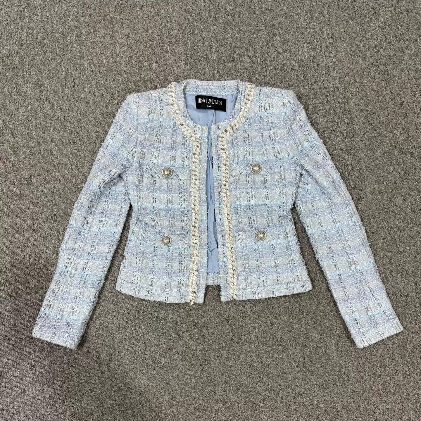 Balmain Balmain Blue Coco Style Blazer 36 95 New Size XS / US 0-2 / IT 36-38 - 1 Thumbnail