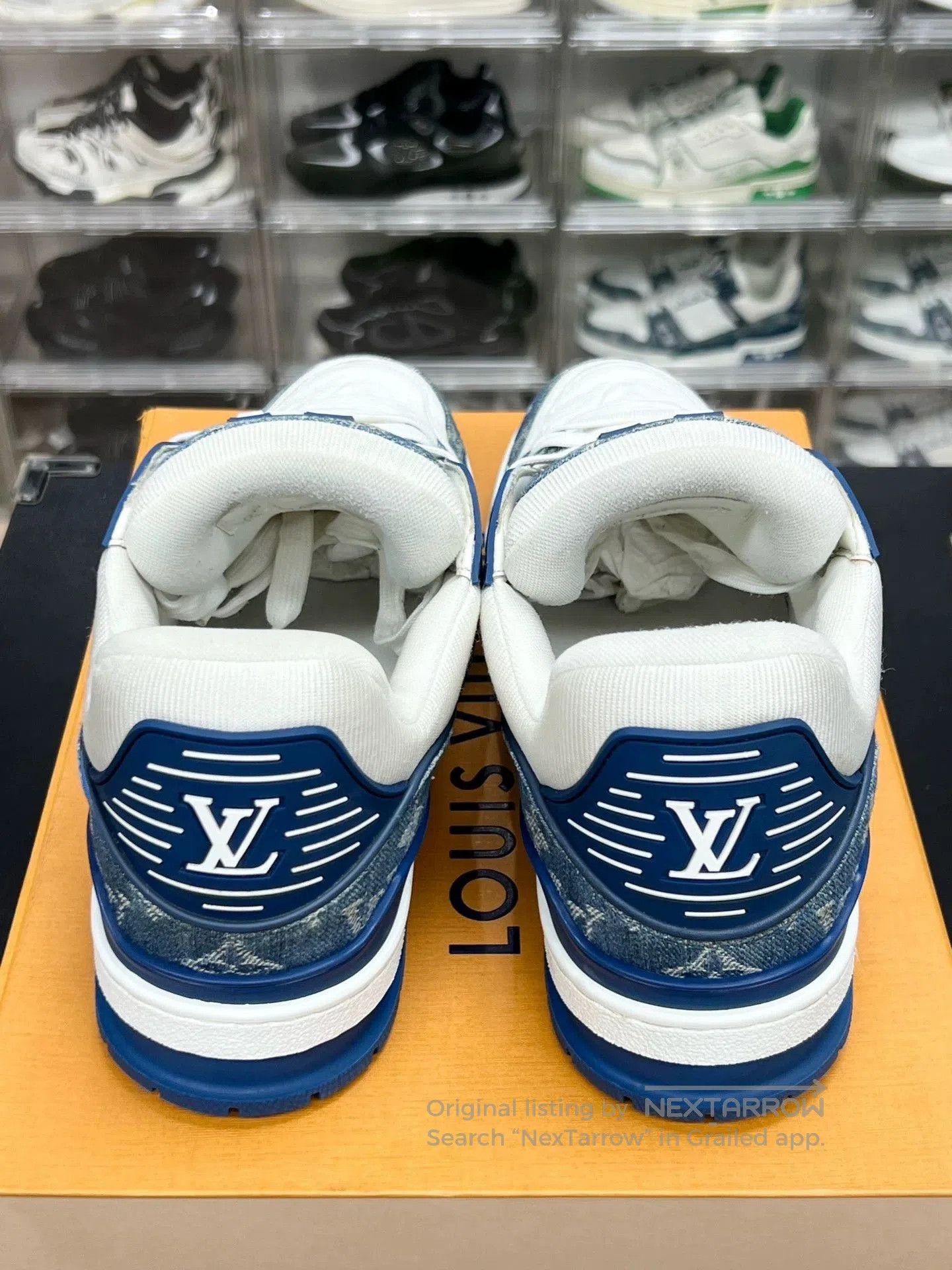 Louis Vuitton lv trainer blue and white sneakers uk8.5. Size US 8.5 / EU 41-42 - 7 Thumbnail