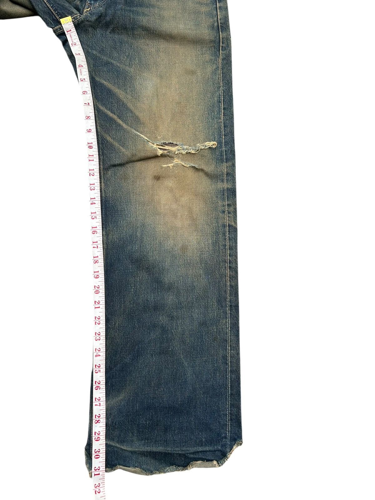 Japanese Brand × Kapital × Vintage Rusty Lee Selvedge Baggy Distressed Vintage Denim Jeans Size US 30 / EU 46 - 23 Thumbnail