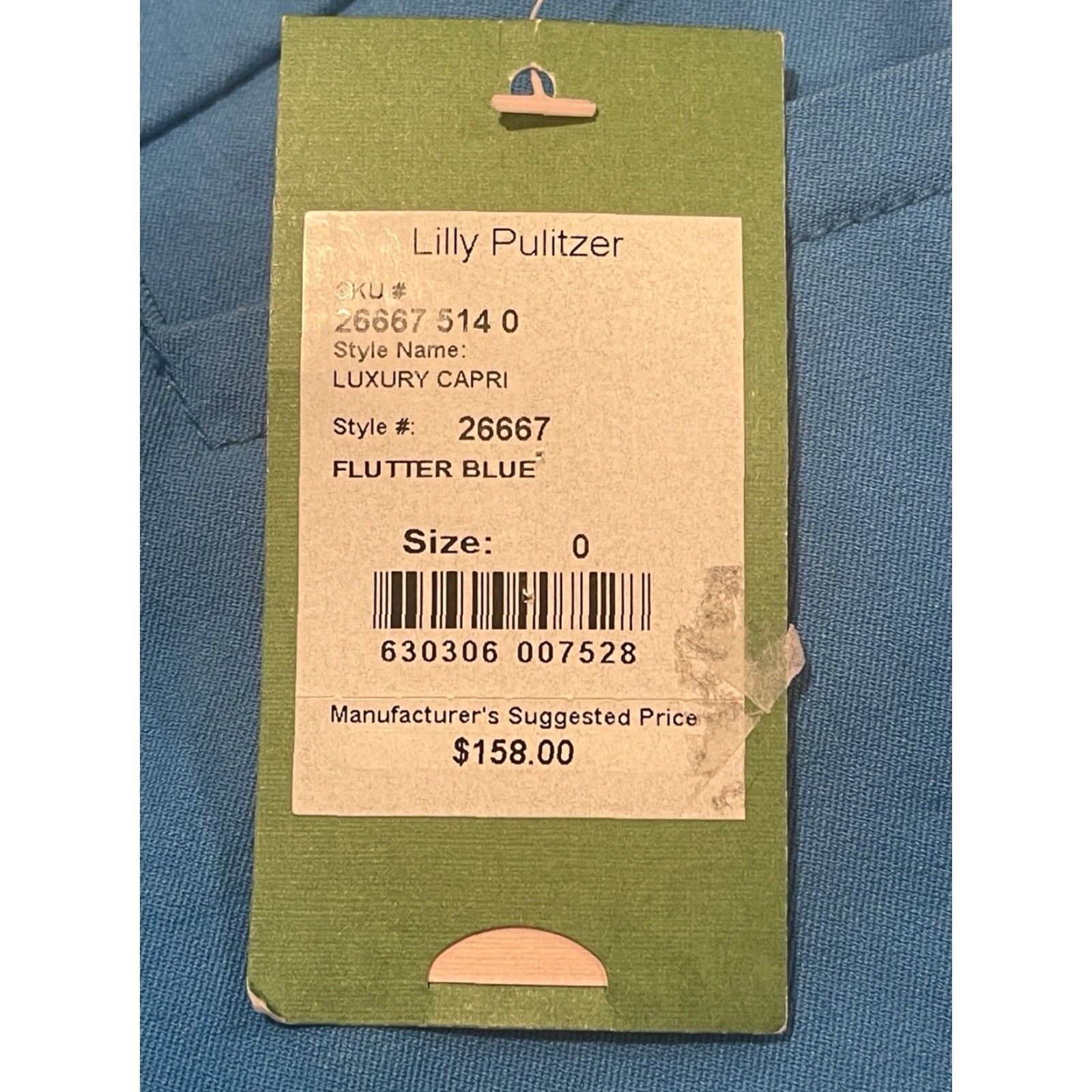 Lilly Pulitzer VINTAGE Lilly Pulitzer Women Pants Capris Cropped Blue 97% Cotton 2% Spandex Size 0 NWT Size 25" / US 0 / IT 36 - 5 Thumbnail