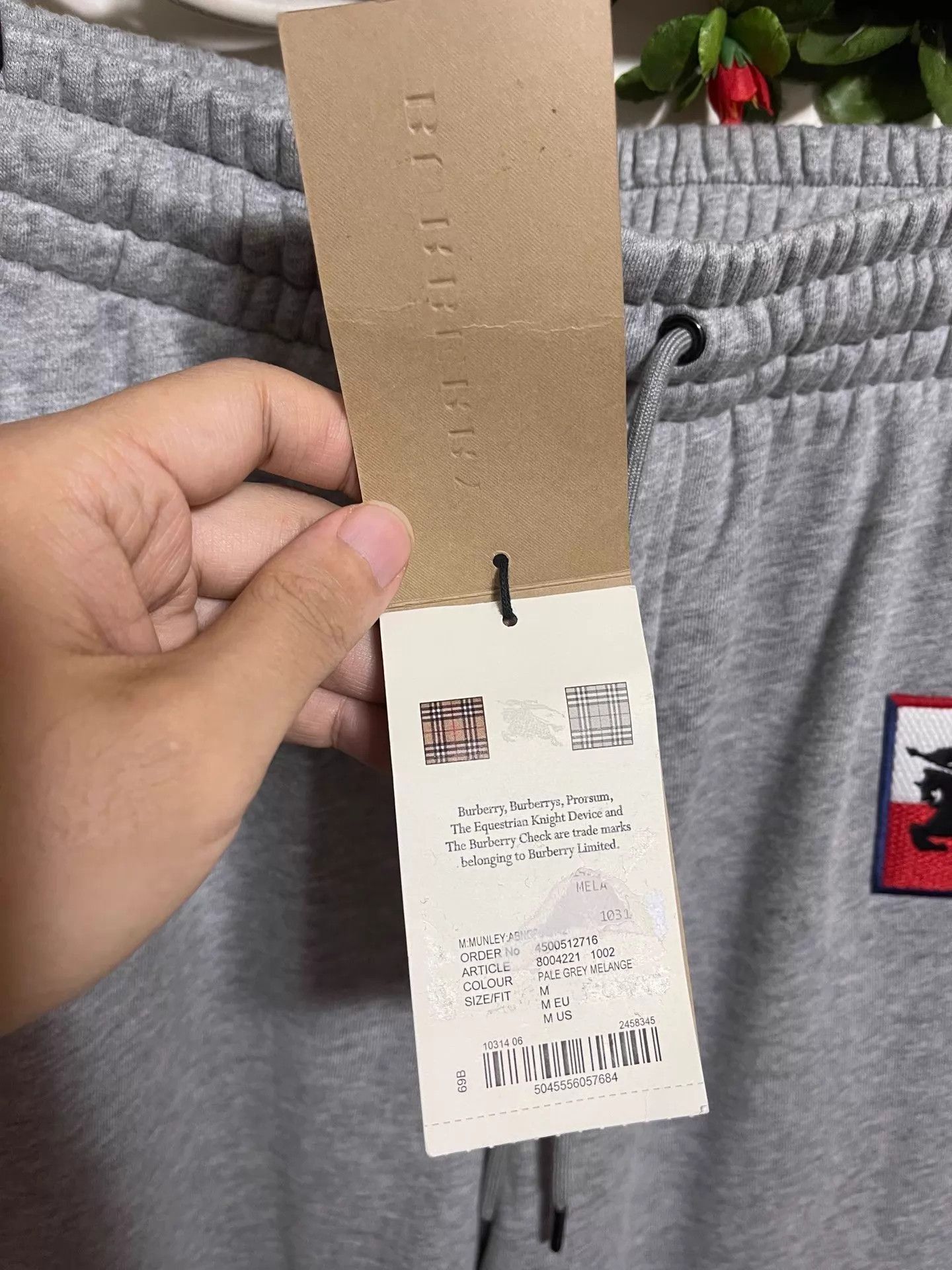 Burberry Gray Sweatpants with Logo Detail Size US 32 / EU 48 - 9 Thumbnail