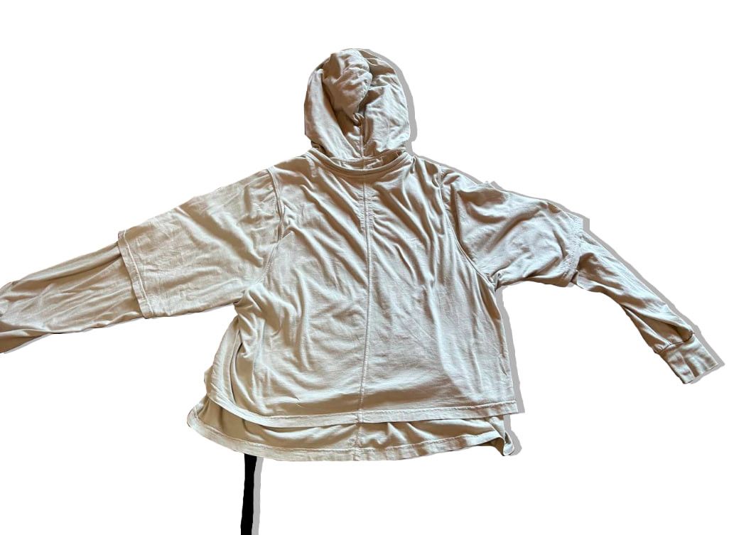 Rick Owens Drkshdw Rick Owens DRKSHDW Layered cotton hoodie Size US M / EU 48-50 / 2 - 4 Thumbnail