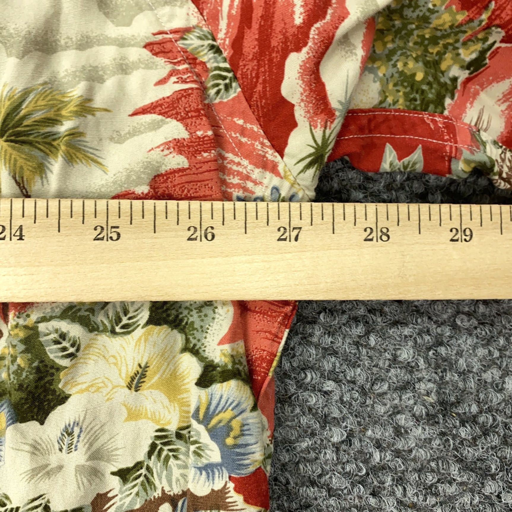 Lands' End VINTAGE Lands' End Shirt Men 2XL Red Hawaiian Rayon Floral Sailboat Aloha Vacation Pocket Mens Size US XXL / EU 58 / 5 - 8 Thumbnail