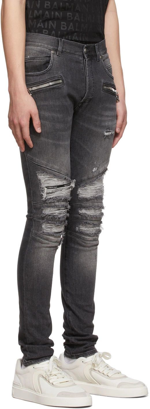 Balmain o1y0426 Denim Pant in Dark Gray Size US 31 - 2 Thumbnail