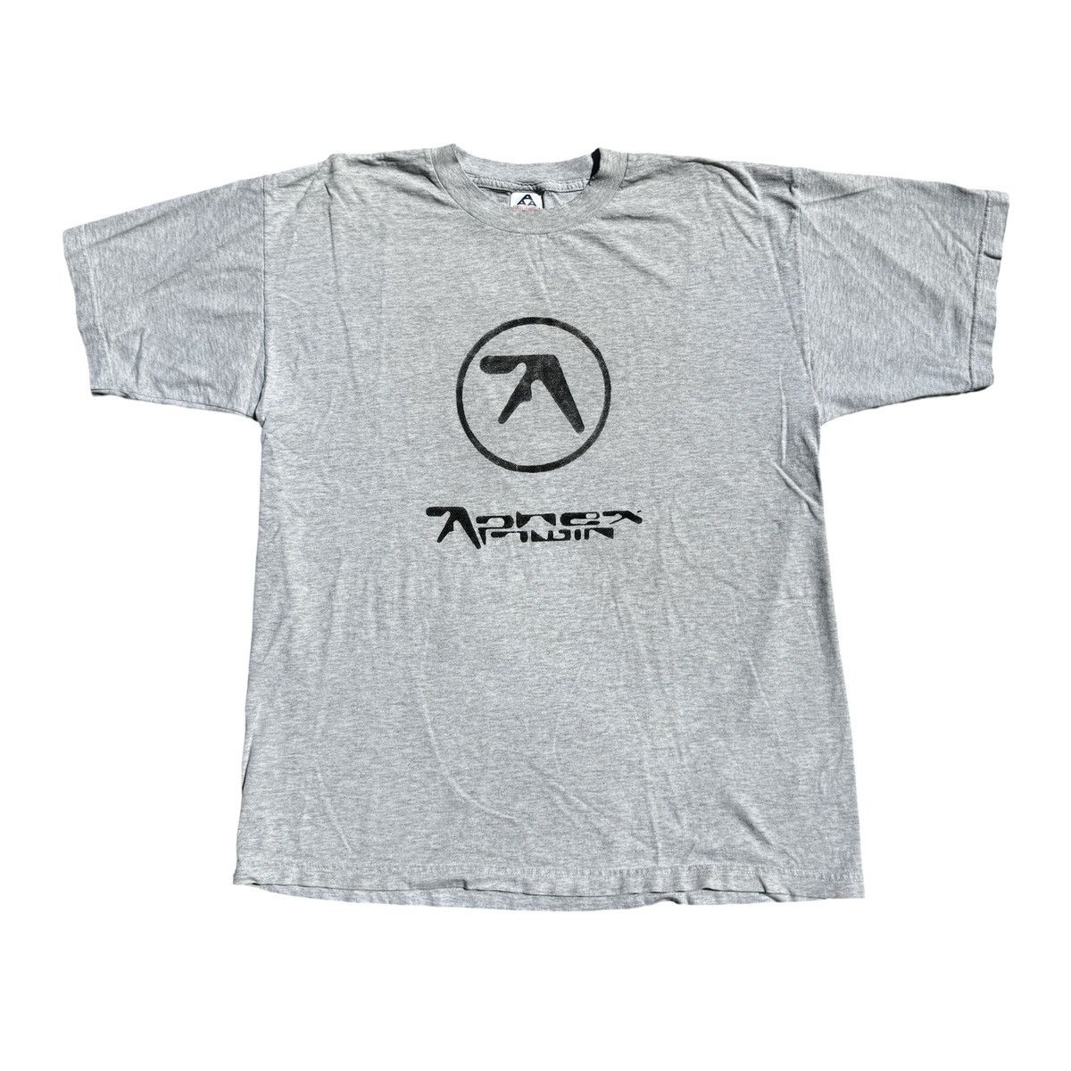 Image of Vintage Aphex Twin Logo Shirt in Grey, Men's (Size XL)