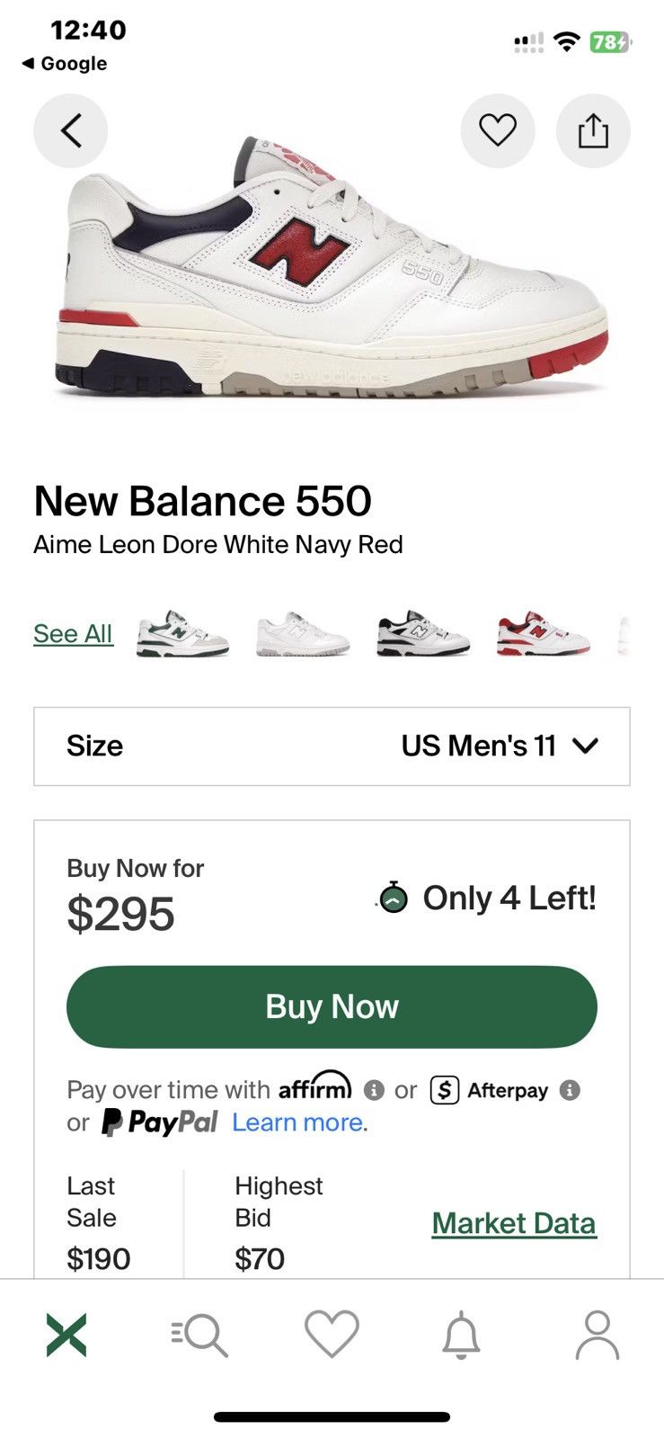 Aime Leon Dore × New Balance New Balance x Aime Leon Dore 550’s Size US 11 / EU 44 - 14 Thumbnail