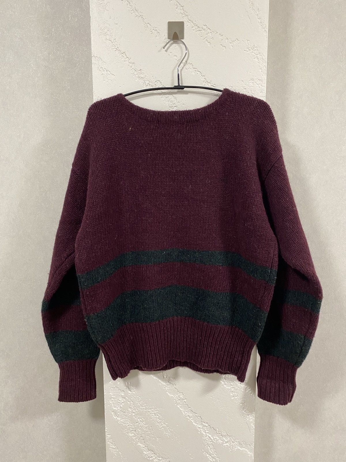 Polo Ralph Lauren × Vintage Polo Ralph Lauren 1980’s Striped Chunky Knitted Sweater Size US M / EU 48-50 / 2 - 5 Thumbnail