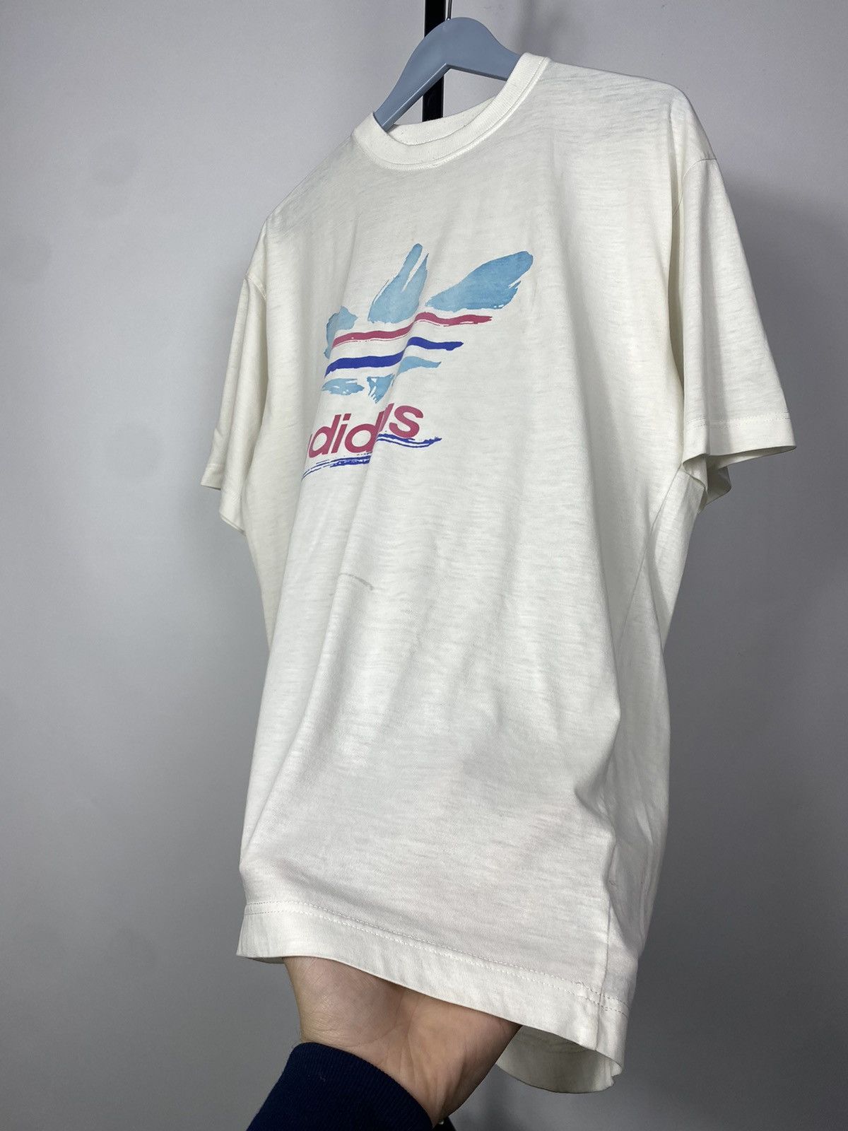 Adidas × Vintage Vintage 90s Adidas T Shirt Big Logo Style Boxy Rap Size US M / EU 48-50 / 2 - 3 Thumbnail