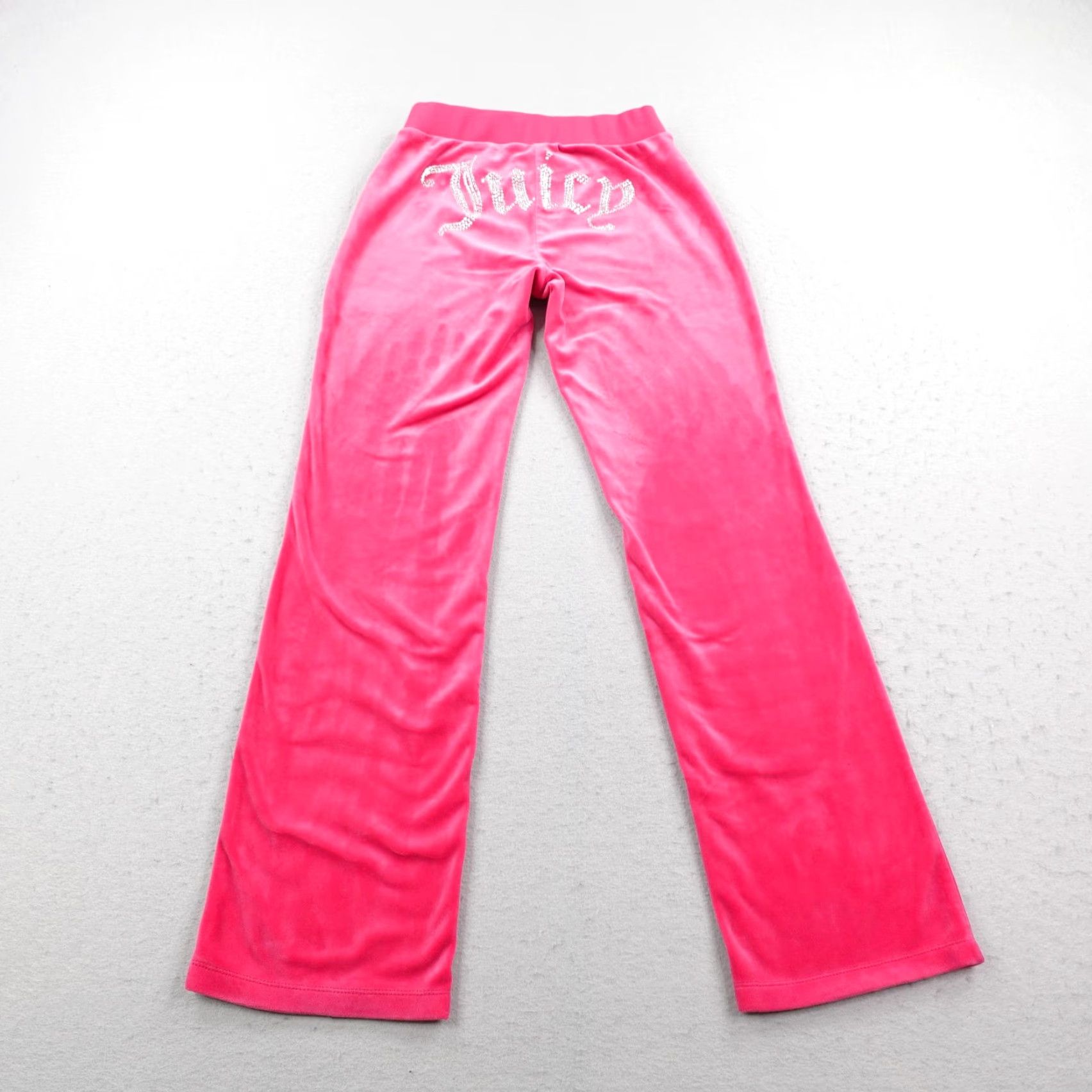 Juicy Couture Juicy Couture Pants Womens Small Pink Velour Track Suit Sweats Rhinestones Flare Size 28" / US 6 / IT 42 - 5 Thumbnail