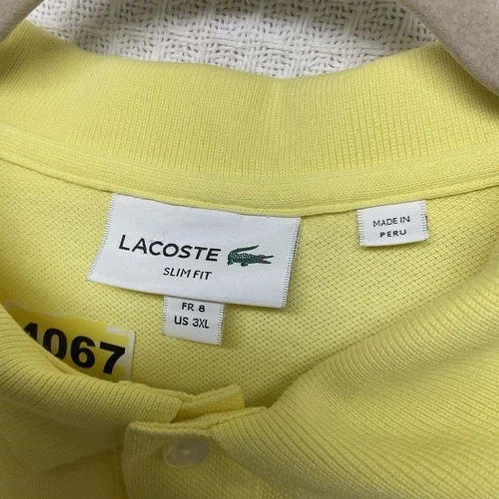Lacoste NWOT Lacoste Slim Fit Yellow Short Sleev Polo Shirt Men 3XL Size US XXL / EU 58 / 5 - 4 Thumbnail