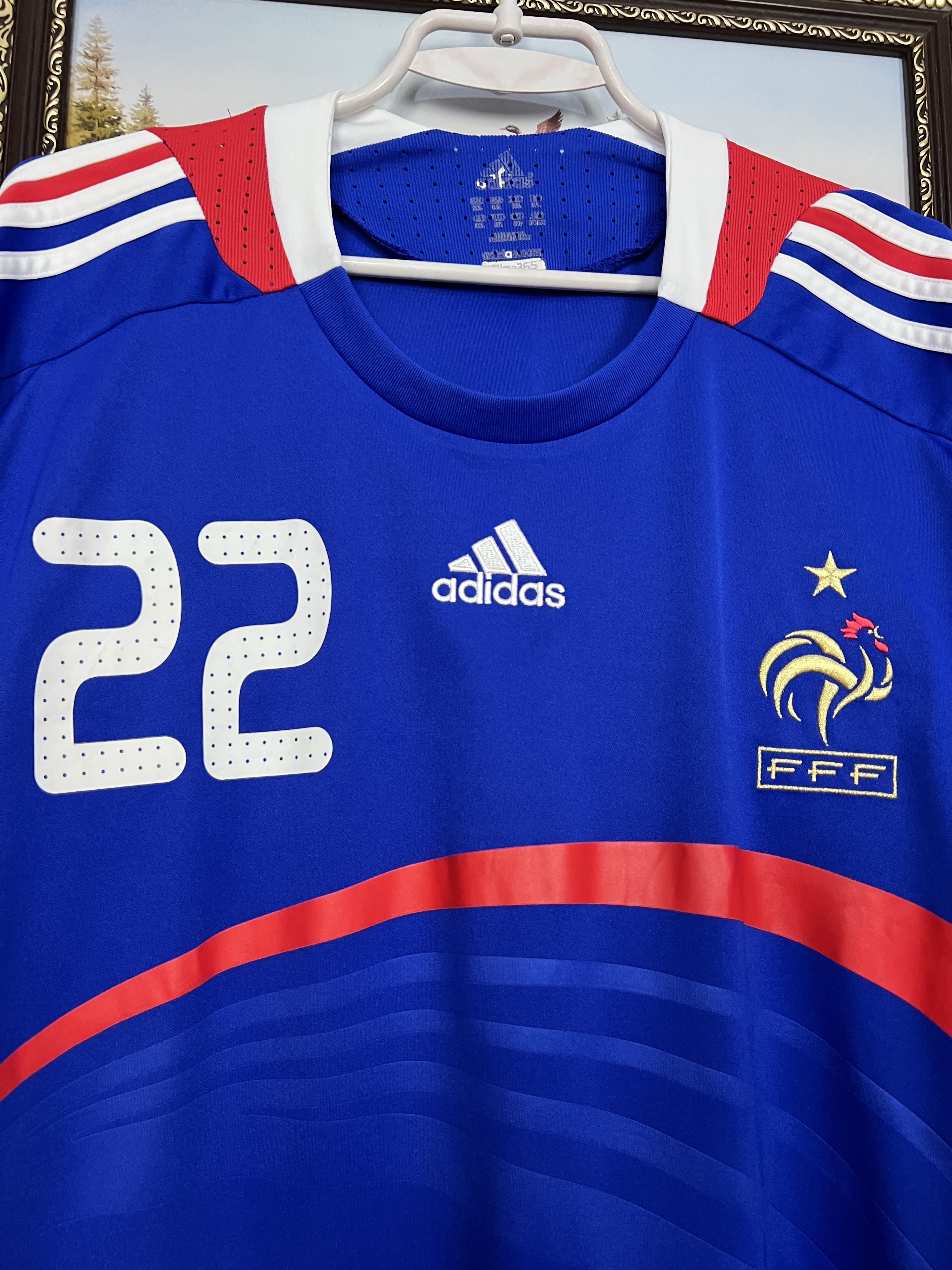 Adidas France Home football shirt 2007 #22 Ribery Jersey Trikot Size US XXL / EU 58 / 5 - 3 Thumbnail