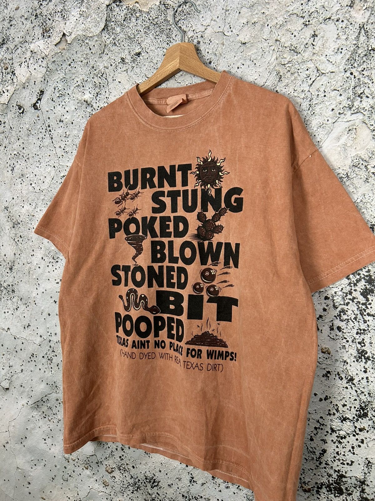 Vintage Vintage Texas Dirty Shirt Graphic Tee Humor Streetwear USA Size US L / EU 52-54 / 3 - 2 Thumbnail