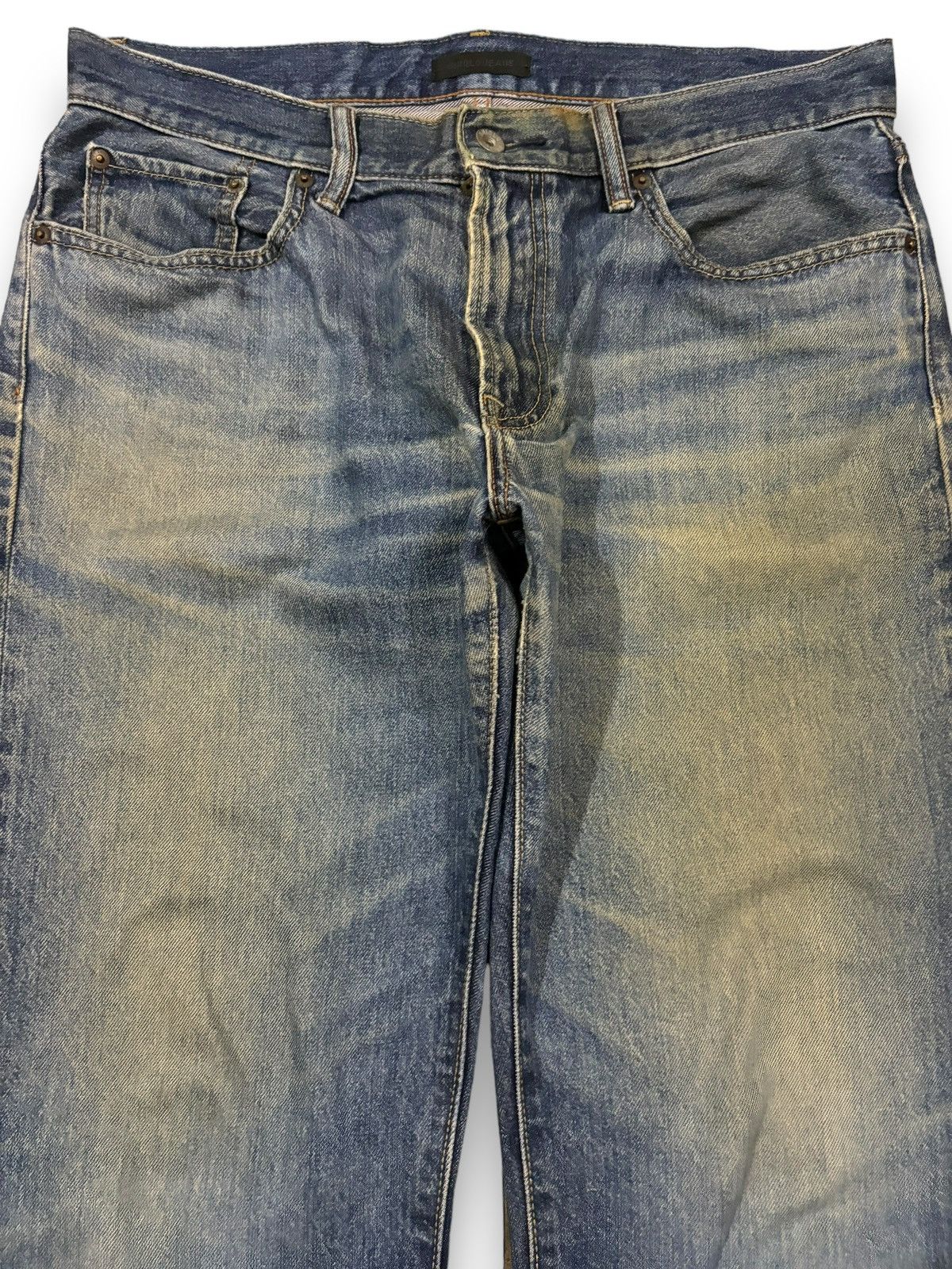 Jun Takahashi Vintage Y2K Uniqlo Dirt Mud Wash Loose Fit Jeans Size US 34 / EU 50 - 3 Thumbnail
