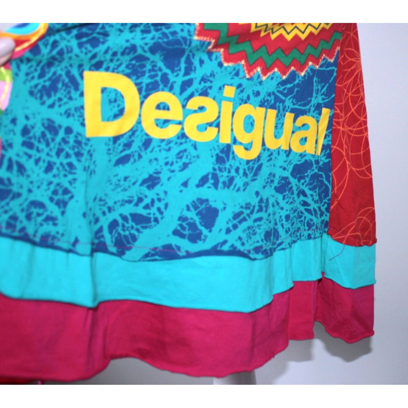 Desigual Desigual Dress L Womens Midi A-Line Multicoloured 91V2810 Size L / US 10 / IT 46 - 2 Thumbnail