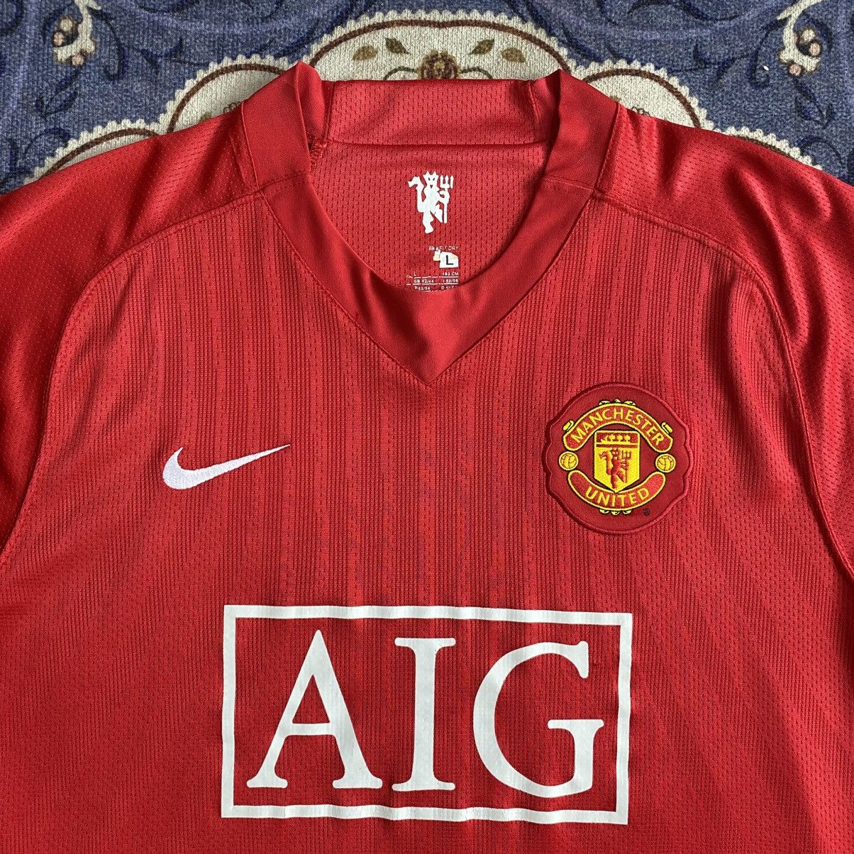 Nike × Vintage Vintage 2007/08 Nike Manchester United Home Jersey Size US L / EU 52-54 / 3 - 2 Thumbnail
