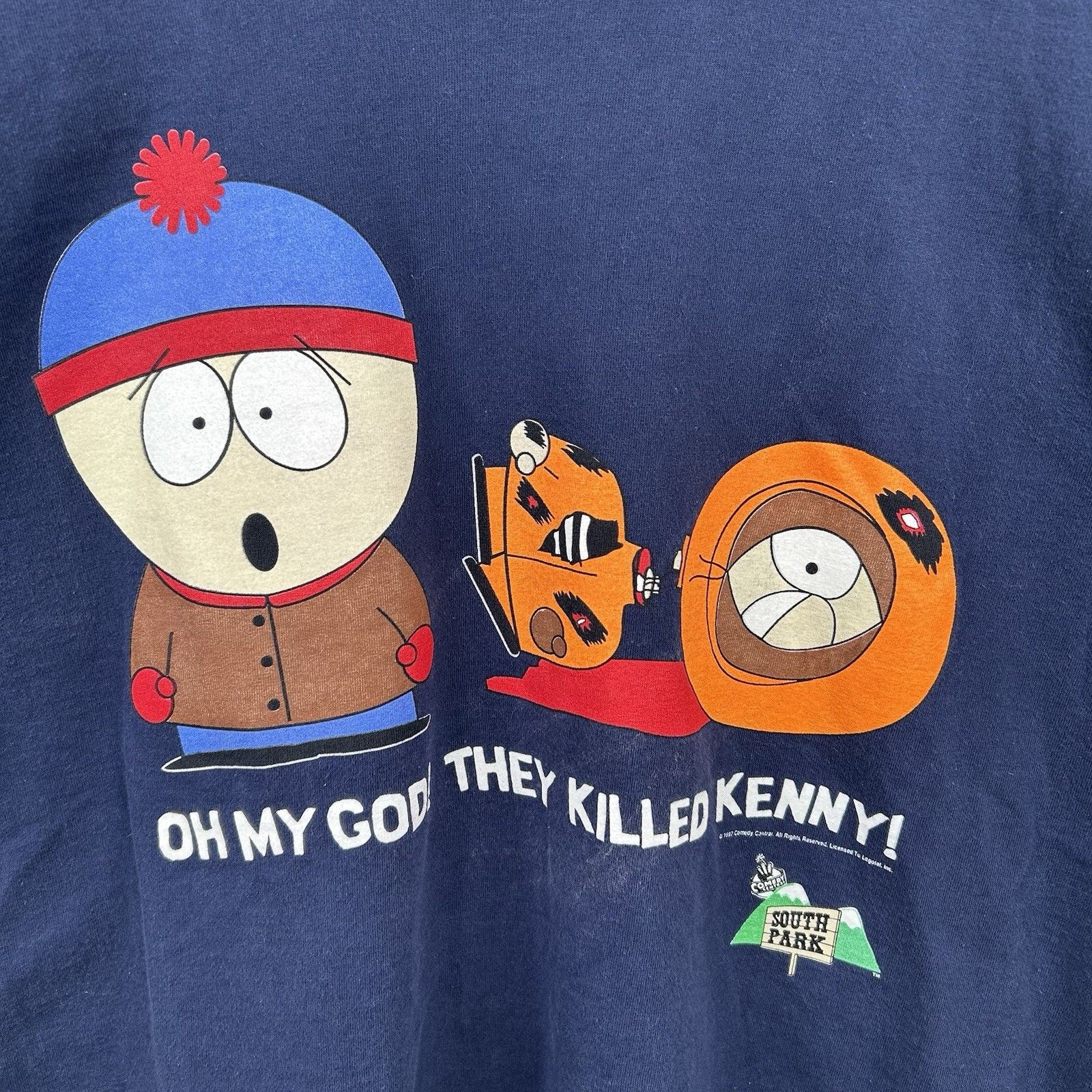 Gildan 1997 Vintage South Park Kyle And Kenny Death Tee Size XL Size US XL / EU 56 / 4 - 3 Thumbnail
