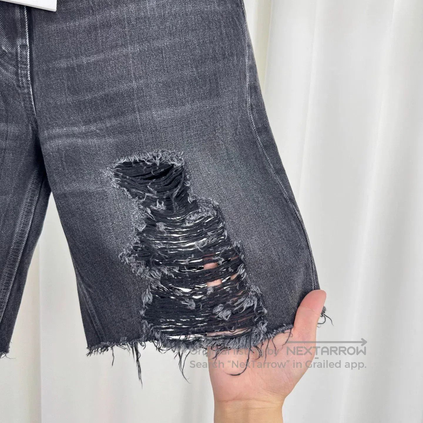 Givenchy Givenchy Distressed Denim Shorts. Size US 36 / EU 52 - 4 Thumbnail