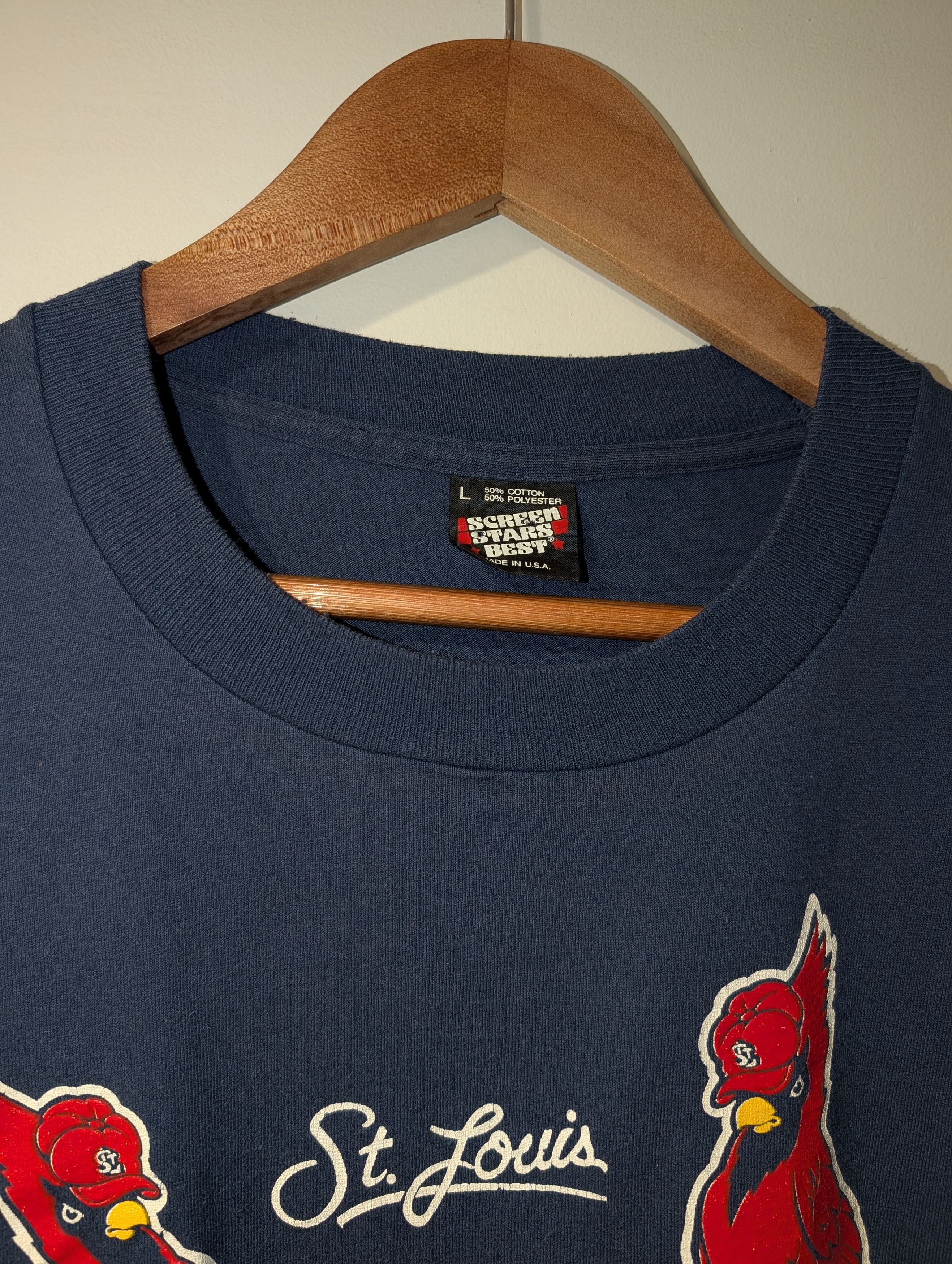 MLB Vintage 1990 St. Louis Cardinals Baseball MLB Logo T-Shirt Size US L / EU 52-54 / 3 - 5 Thumbnail