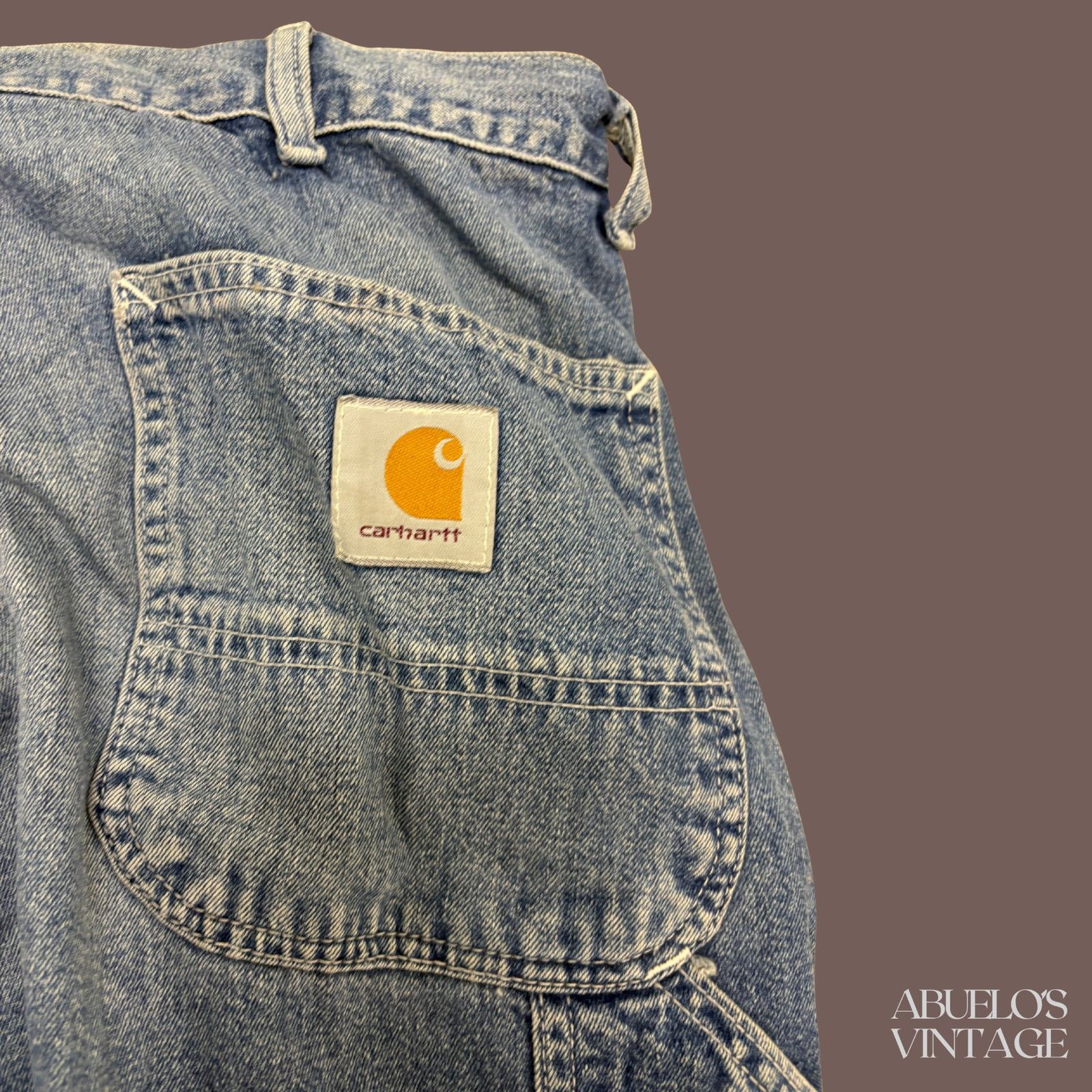 Carhartt VTG Carhartt Carpenter Jeans | Distressed Denim 90s Workwear Size US 38 / EU 54 - 6 Thumbnail
