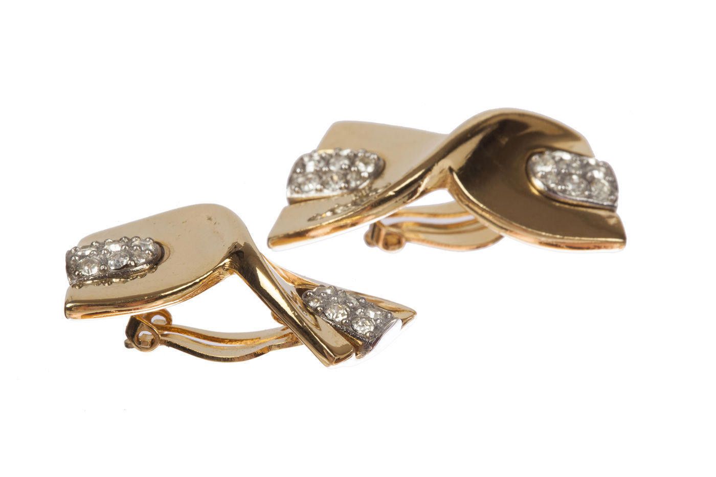 Givenchy Givenchy Abstract Ribbon Rhinestone Earrings Size ONE SIZE - 2 Thumbnail