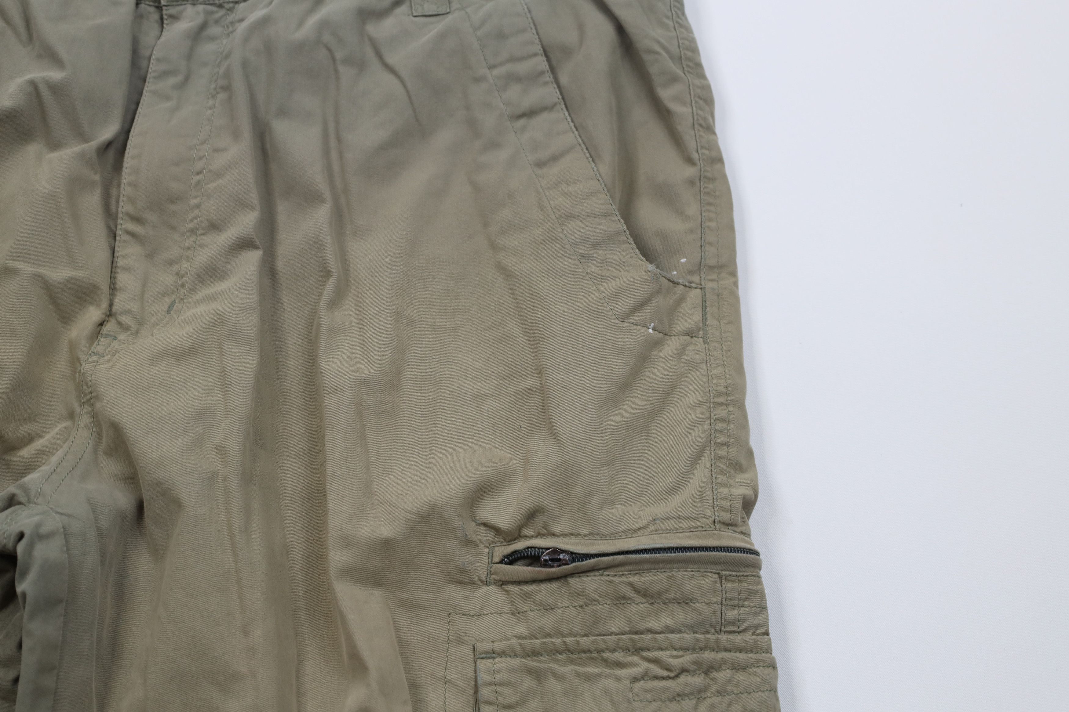 Vintage Vintage 90s Y2K Streetwear Lined Wide Leg Cargo Pants Green Size US 36 / EU 52 - 7 Thumbnail