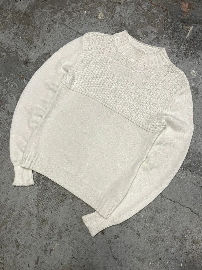 Dries Van Noten Dries Van Noten Architecture White Sweater Size US S / EU 44-46 / 1 - 5 Thumbnail
