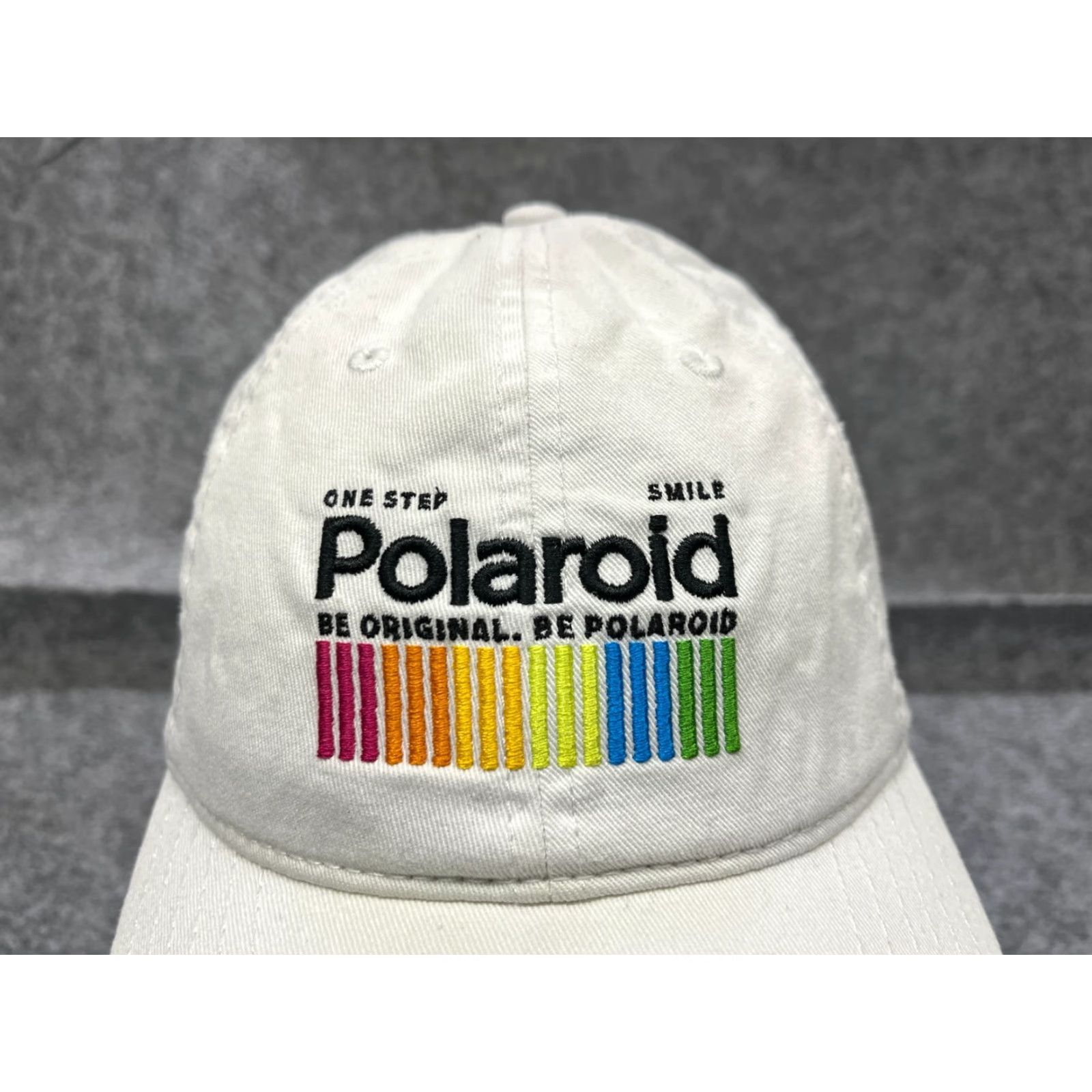 Polaroid Polaroid Hat Cap Strap Back Adult One Size White 100% Cotton Camera Engine Made Size ONE SIZE - 2 Thumbnail