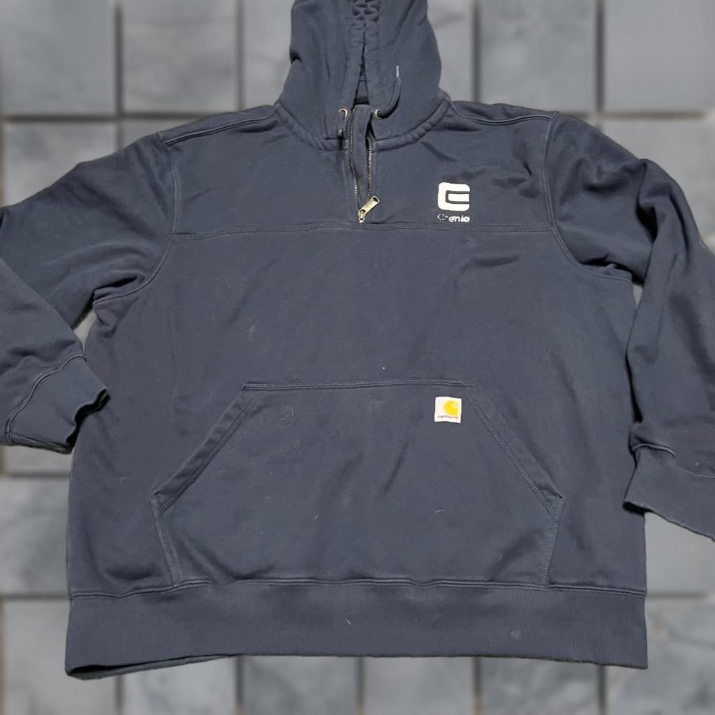 Carhartt Carhartt Hoodie Mens 2XL Relaxed Rain Defender Force Blue Workwear Sweatshirt Size US XXL / EU 58 / 5 - 1 Thumbnail